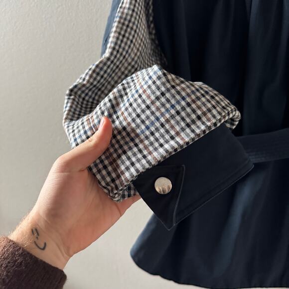 Veronica Beard Toral Dickey Checkered Coat in Blue Size Medium - Picture 4 of 9